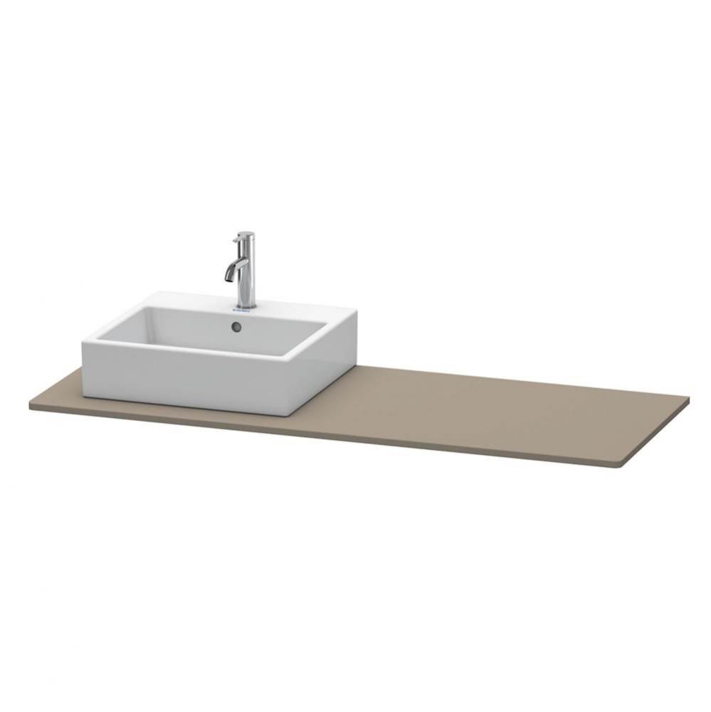 Duravit XSquare Console with One Sink Cut-Out Flannel Gray