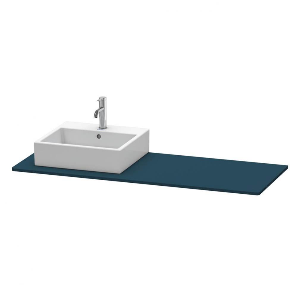 Duravit XSquare Console with One Sink Cut-Out Midnight Blue