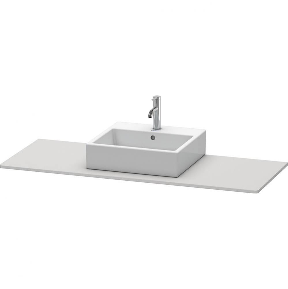 Duravit XSquare Console with One Sink Cut-Out Nordic White