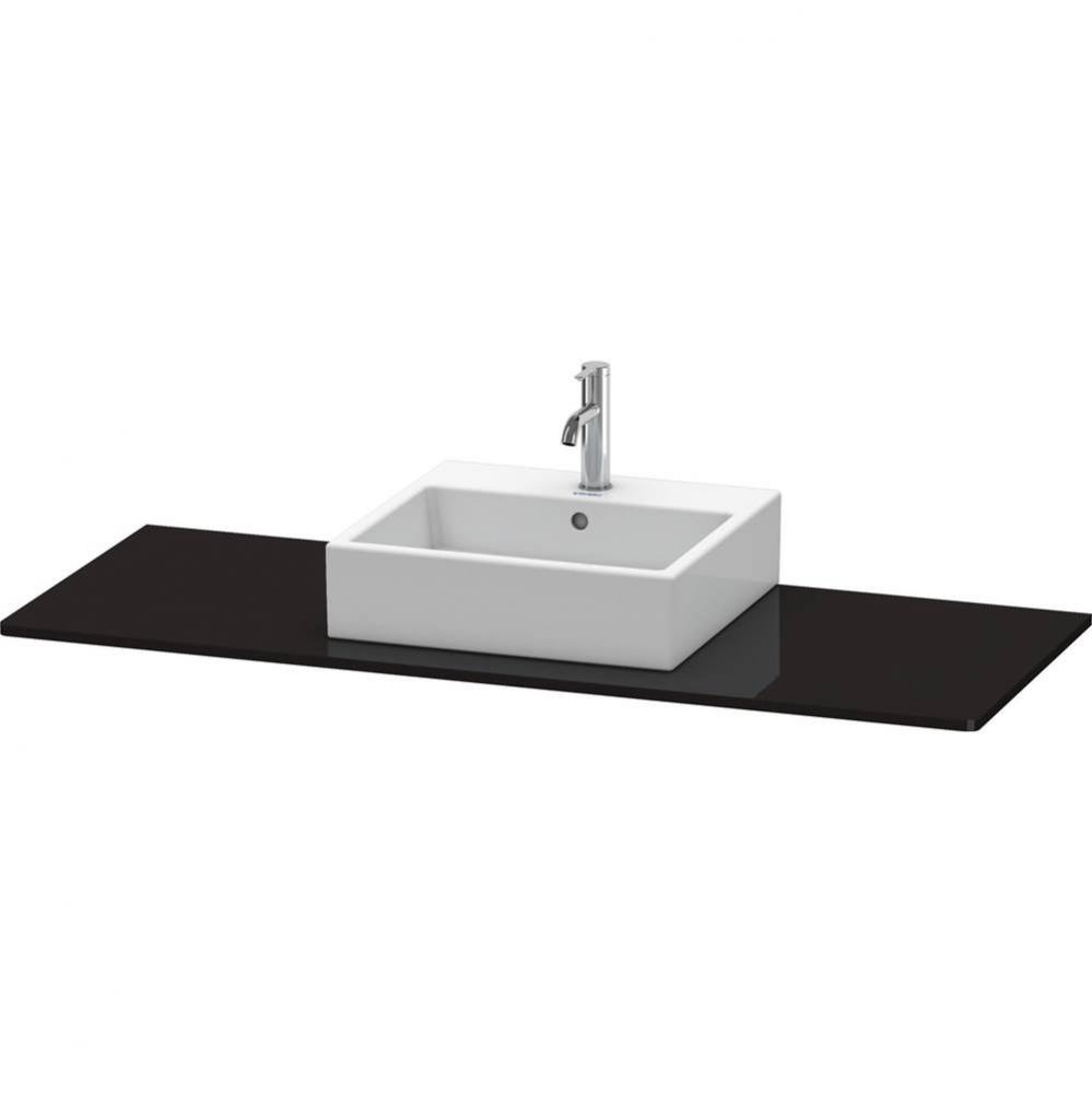 Duravit XSquare Console with One Sink Cut-Out Black