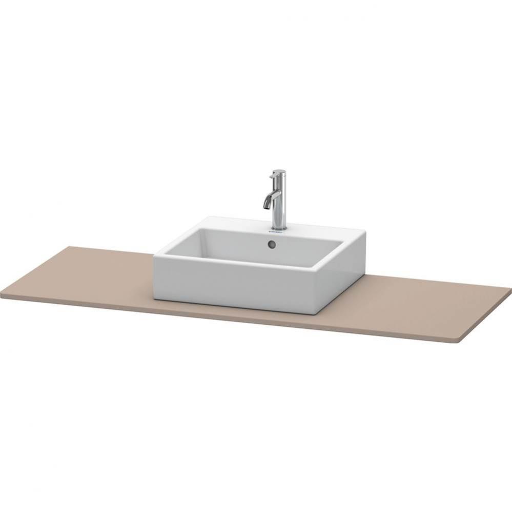 Duravit XSquare Console with One Sink Cut-Out Basalt