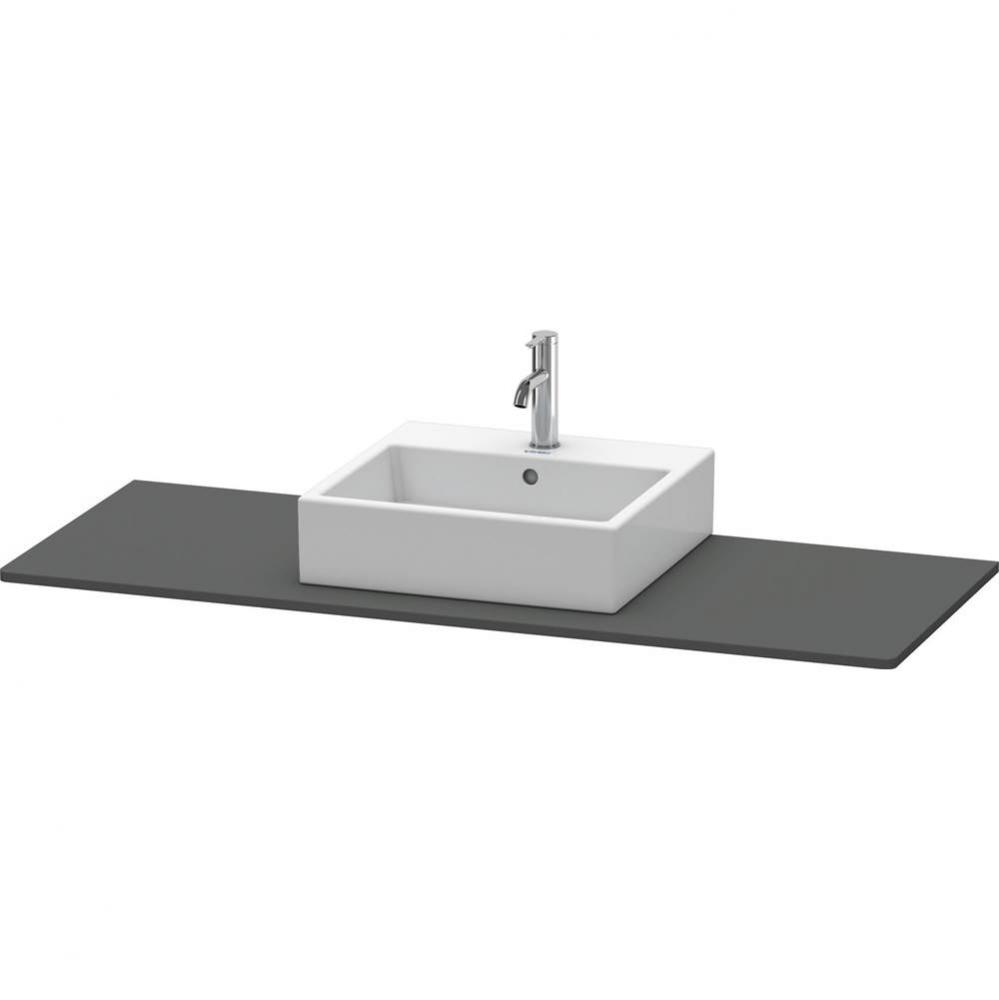 Duravit XSquare Console with One Sink Cut-Out Graphite