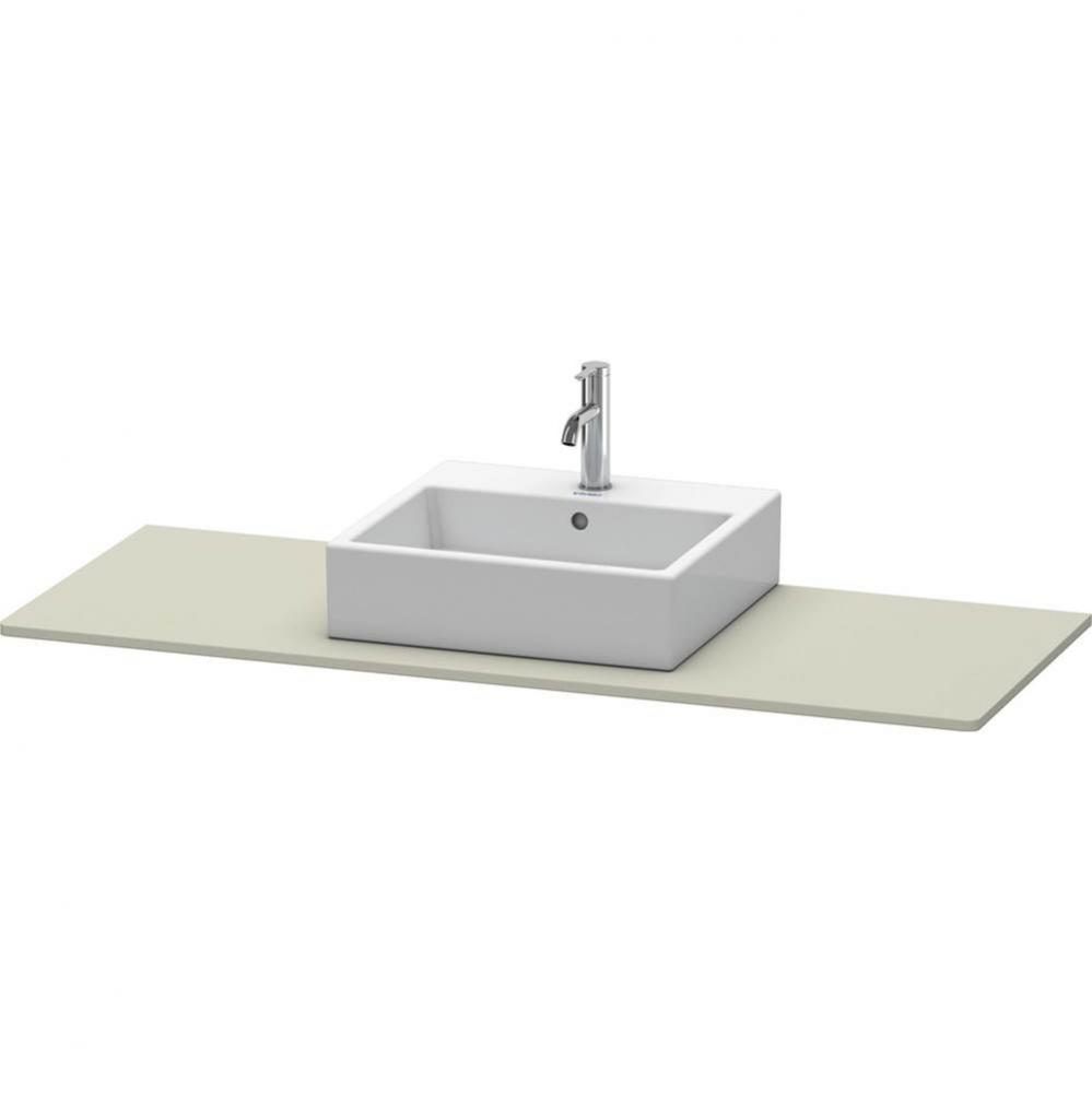 Duravit XSquare Console with One Sink Cut-Out Taupe