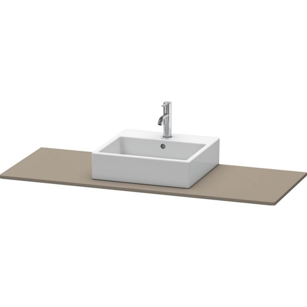 Duravit XSquare Console with One Sink Cut-Out Flannel Gray