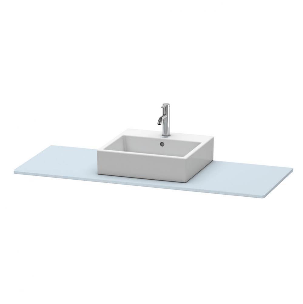 Duravit XSquare Console with One Sink Cut-Out Light Blue