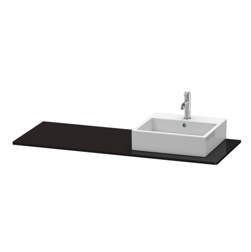 Duravit XSquare Console with One Sink Cut-Out Black