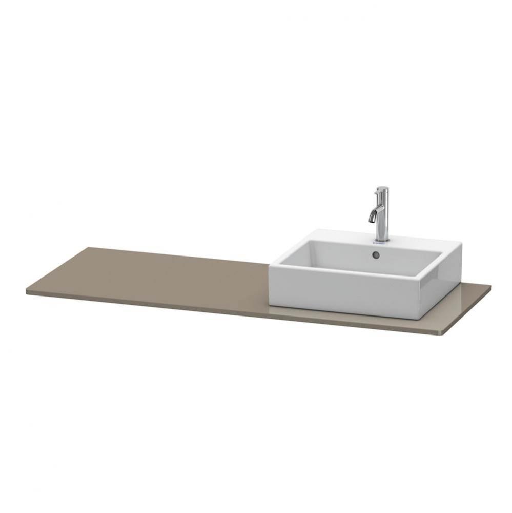 Duravit XSquare Console with One Sink Cut-Out Flannel Gray