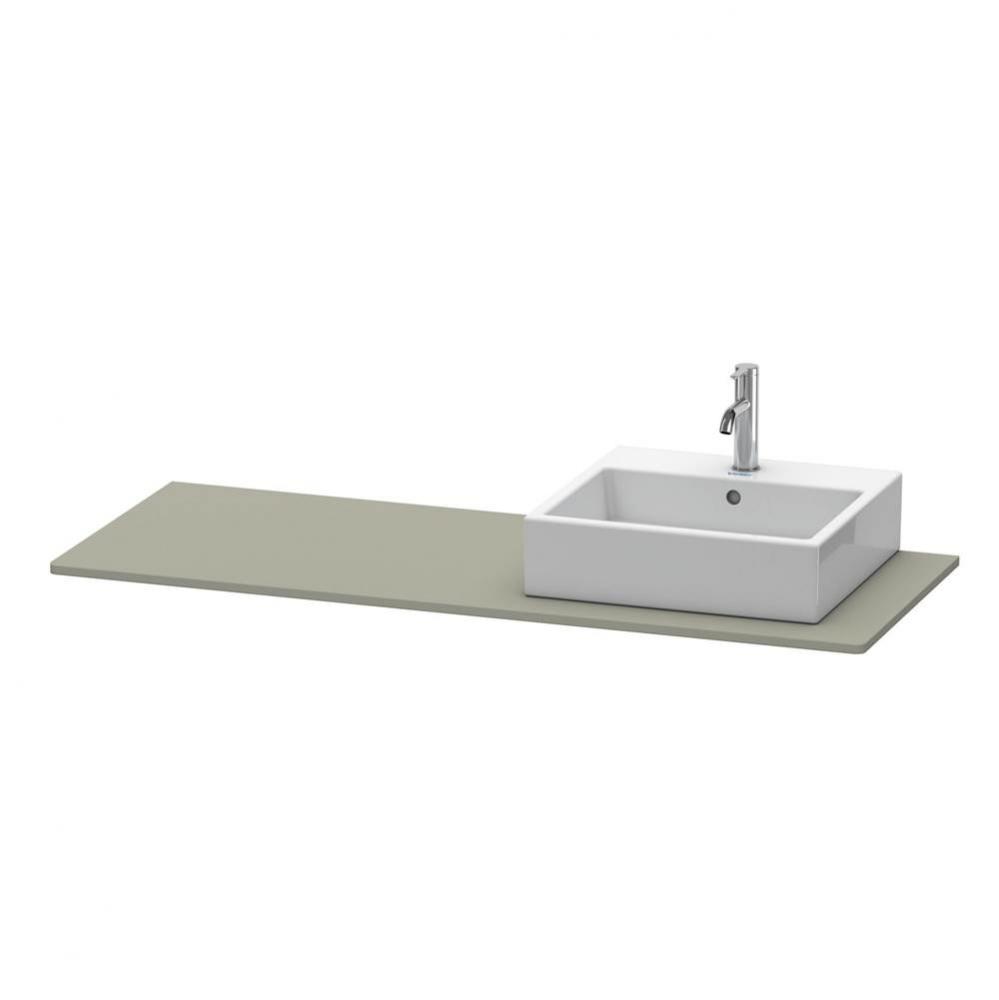 Duravit XSquare Console with One Sink Cut-Out Stone Gray