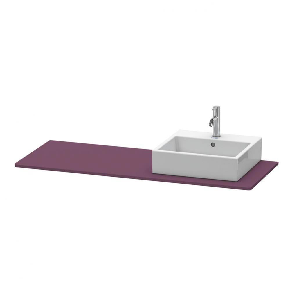 Duravit XSquare Console with One Sink Cut-Out Aubergine