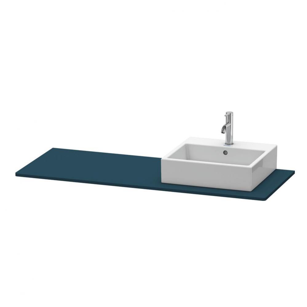 Duravit XSquare Console with One Sink Cut-Out Midnight Blue