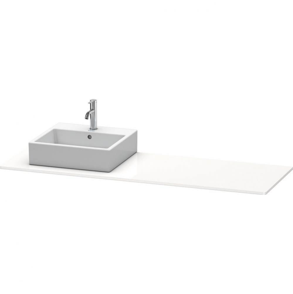 Duravit XSquare Console with One Sink Cut-Out White