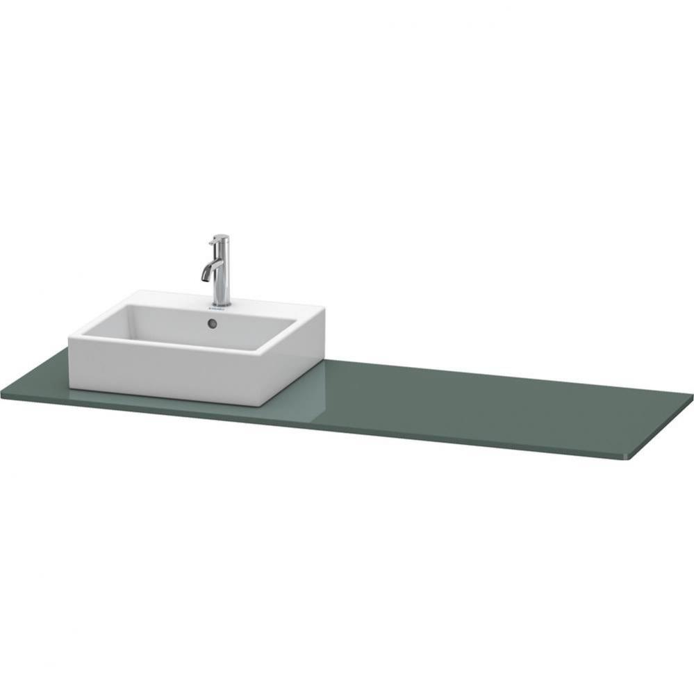 Duravit XSquare Console with One Sink Cut-Out Dolomite Gray