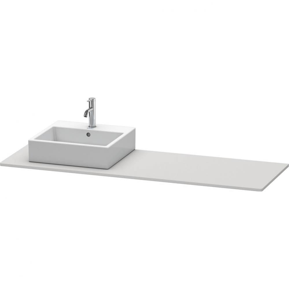 Duravit XSquare Console with One Sink Cut-Out Nordic White