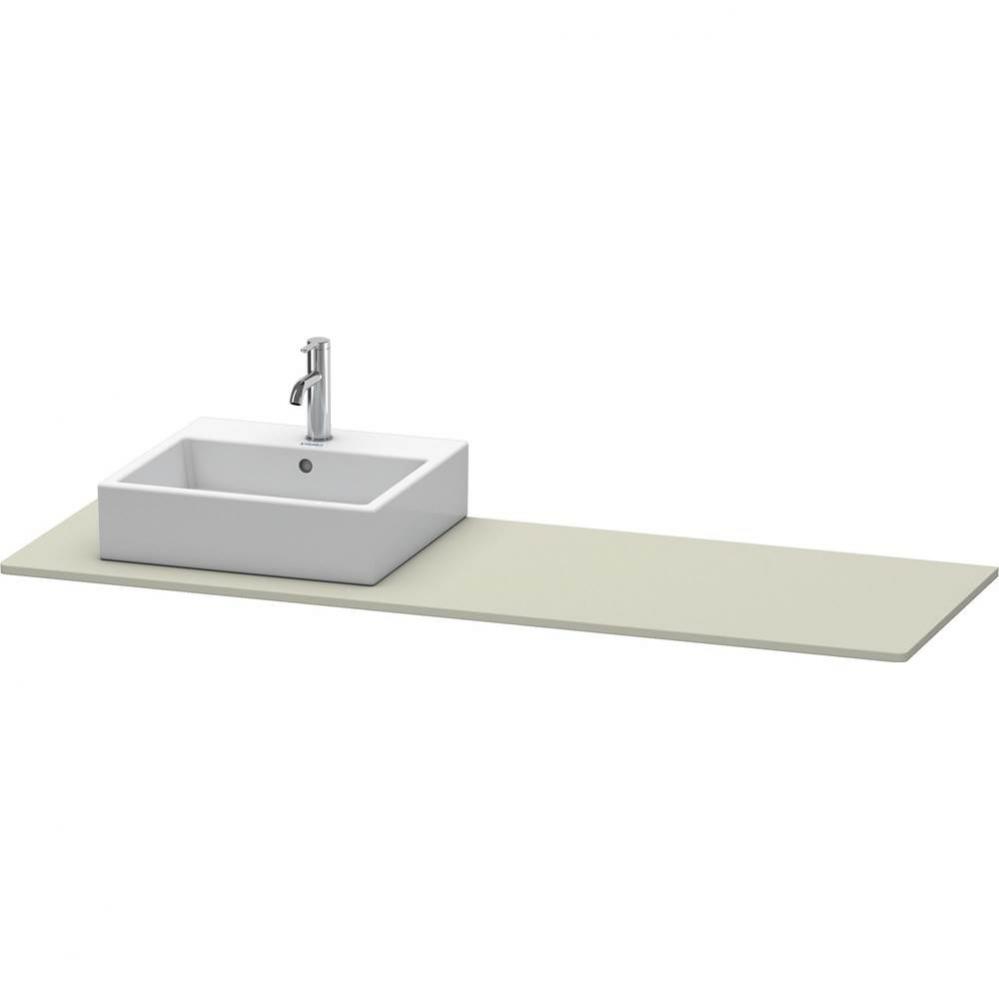 Duravit XSquare Console with One Sink Cut-Out Taupe