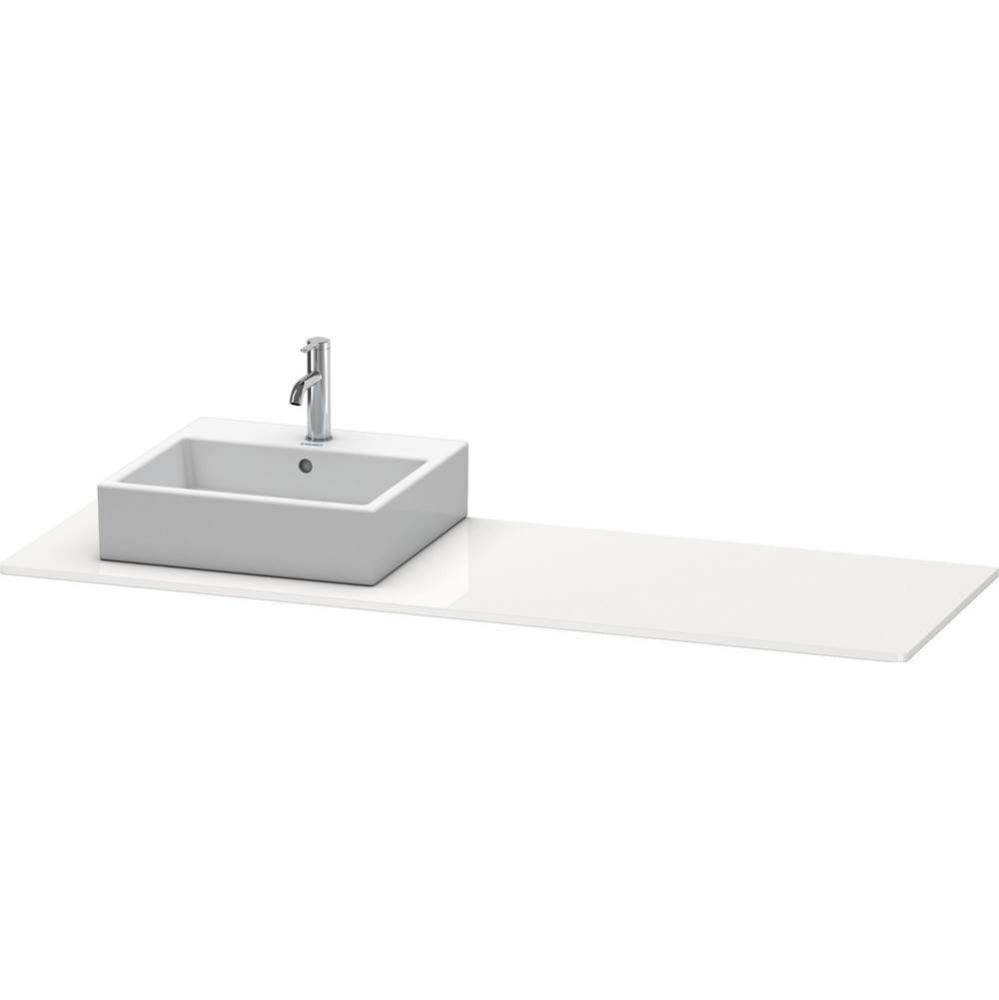 Duravit XSquare Console with One Sink Cut-Out White