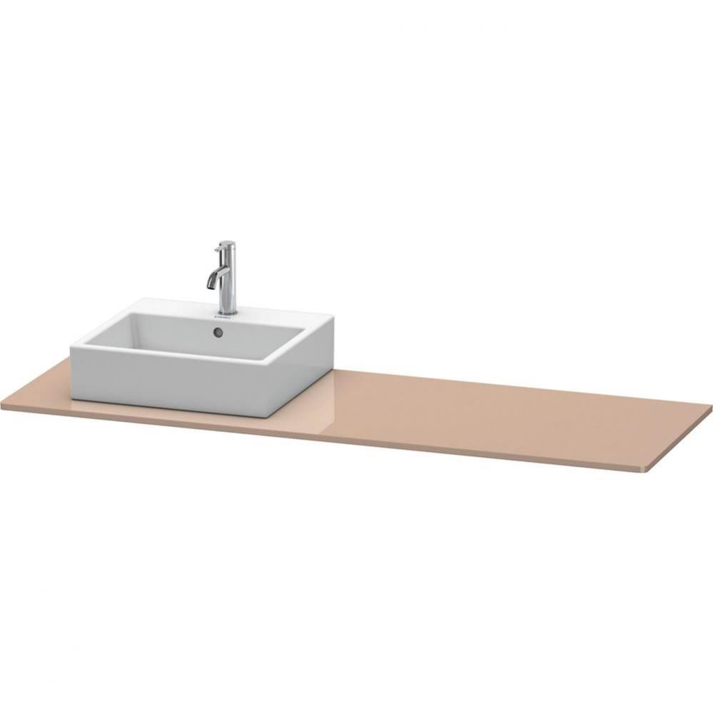 Duravit XSquare Console with One Sink Cut-Out Cappuccino