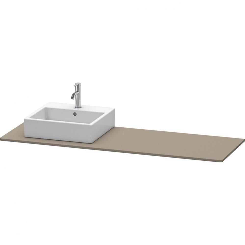 Duravit XSquare Console with One Sink Cut-Out Flannel Gray