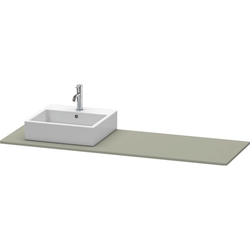 Duravit XSquare Console with One Sink Cut-Out Stone Gray