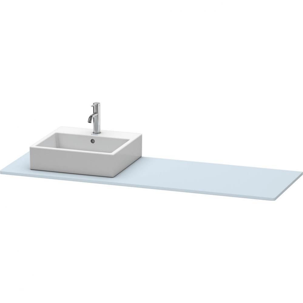 Duravit XSquare Console with One Sink Cut-Out Light Blue