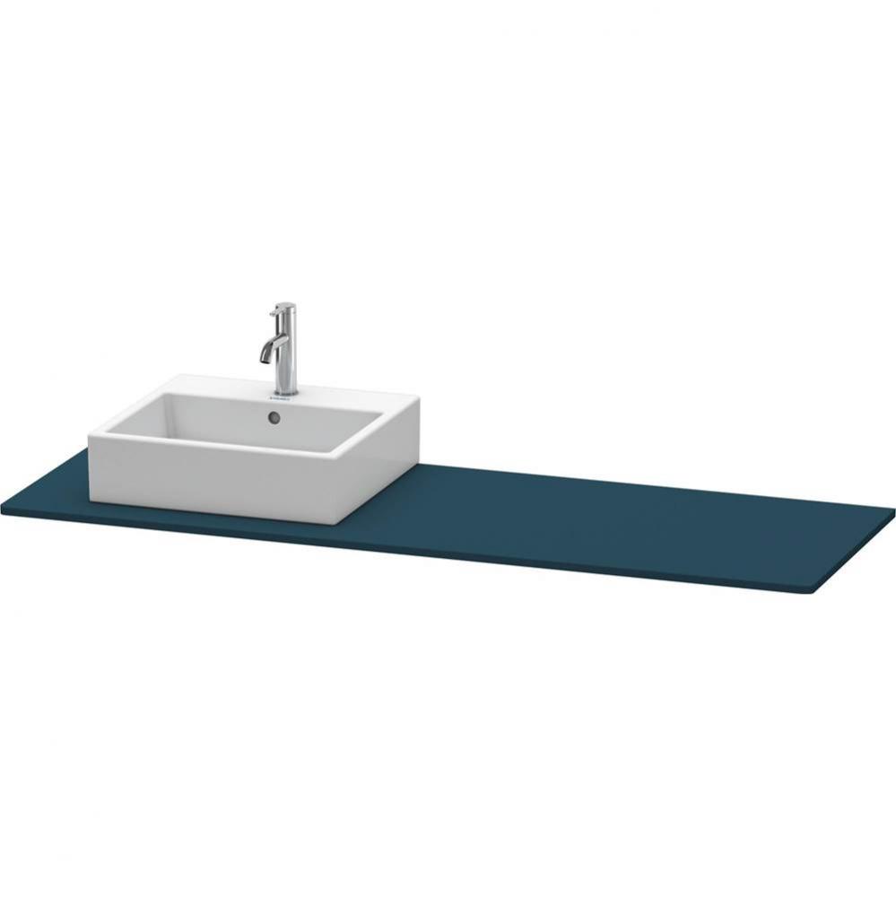 Duravit XSquare Console with One Sink Cut-Out Midnight Blue