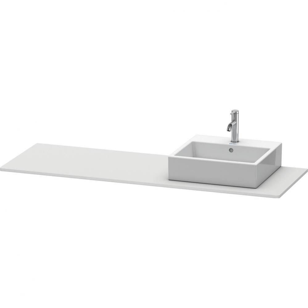 Duravit XSquare Console with One Sink Cut-Out White