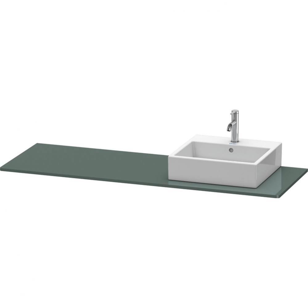 Duravit XSquare Console with One Sink Cut-Out Dolomite Gray