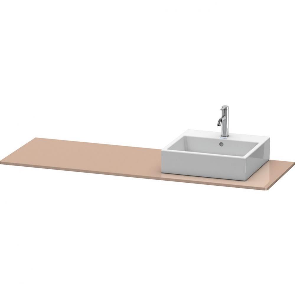 Duravit XSquare Console with One Sink Cut-Out Cappuccino