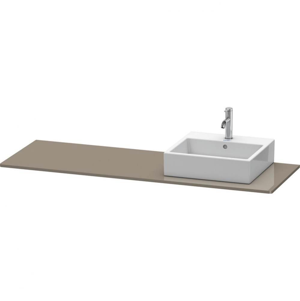 Duravit XSquare Console with One Sink Cut-Out Flannel Gray