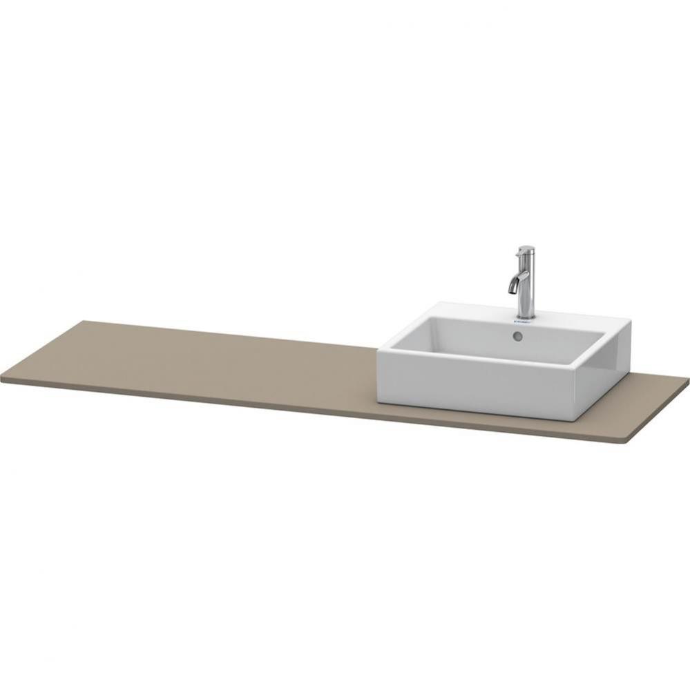 Duravit XSquare Console with One Sink Cut-Out Flannel Gray