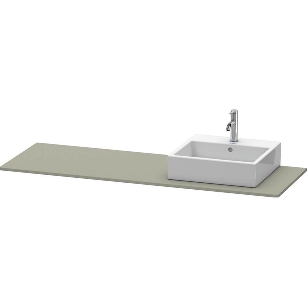 Duravit XSquare Console with One Sink Cut-Out Stone Gray