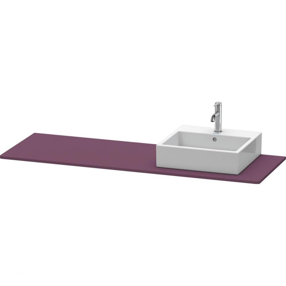 Duravit XSquare Console with One Sink Cut-Out Aubergine