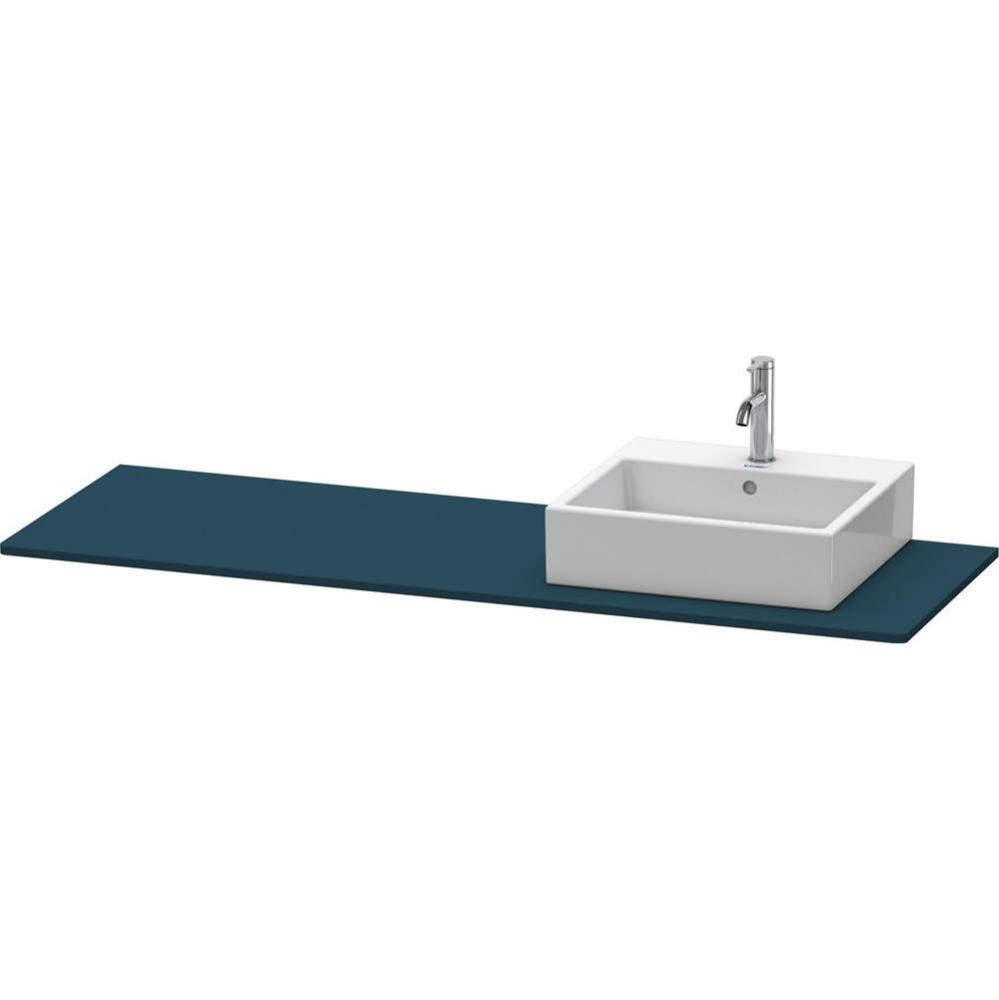 Duravit XSquare Console with One Sink Cut-Out Midnight Blue