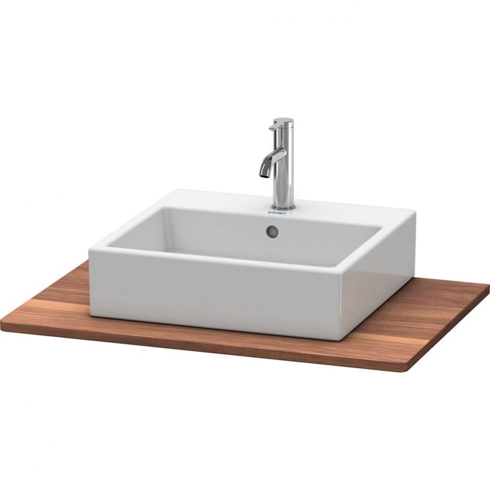 Duravit XSquare Console with One Sink Cut-Out American Walnut