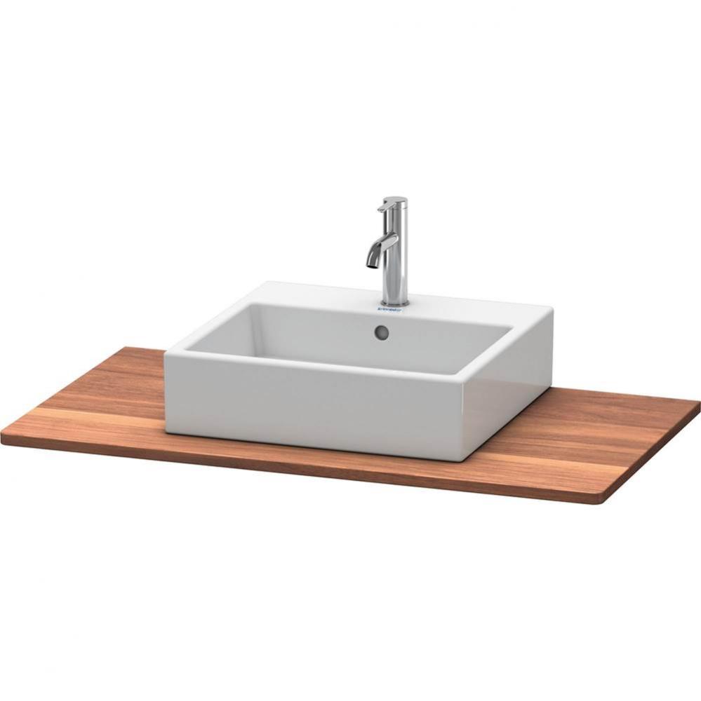 Duravit XSquare Console with One Sink Cut-Out American Walnut