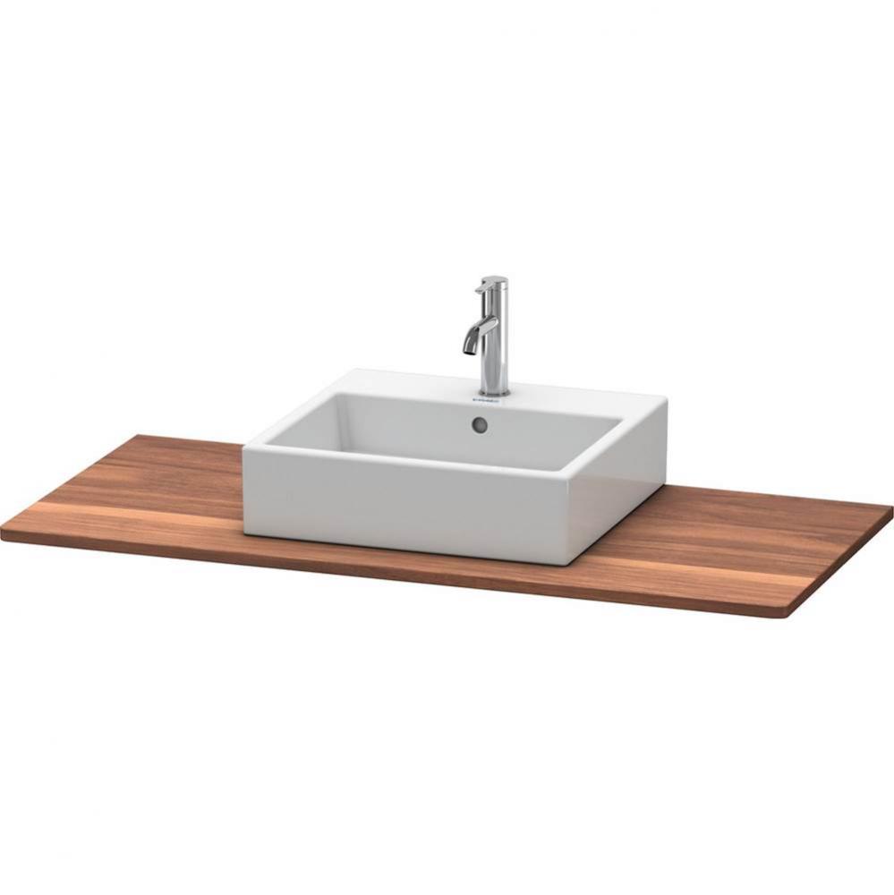 Duravit XSquare Console with One Sink Cut-Out American Walnut