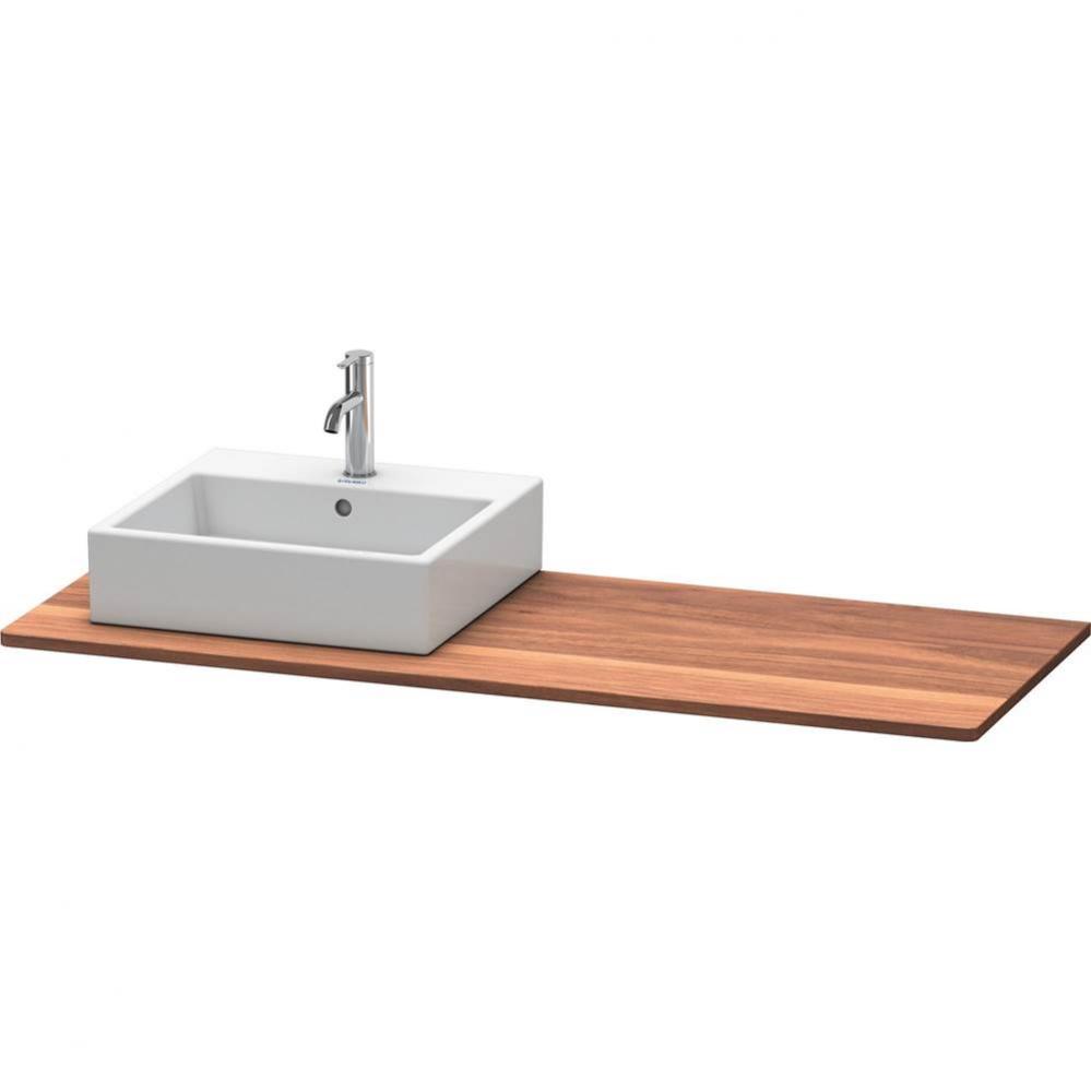 Duravit XSquare Console with One Sink Cut-Out American Walnut