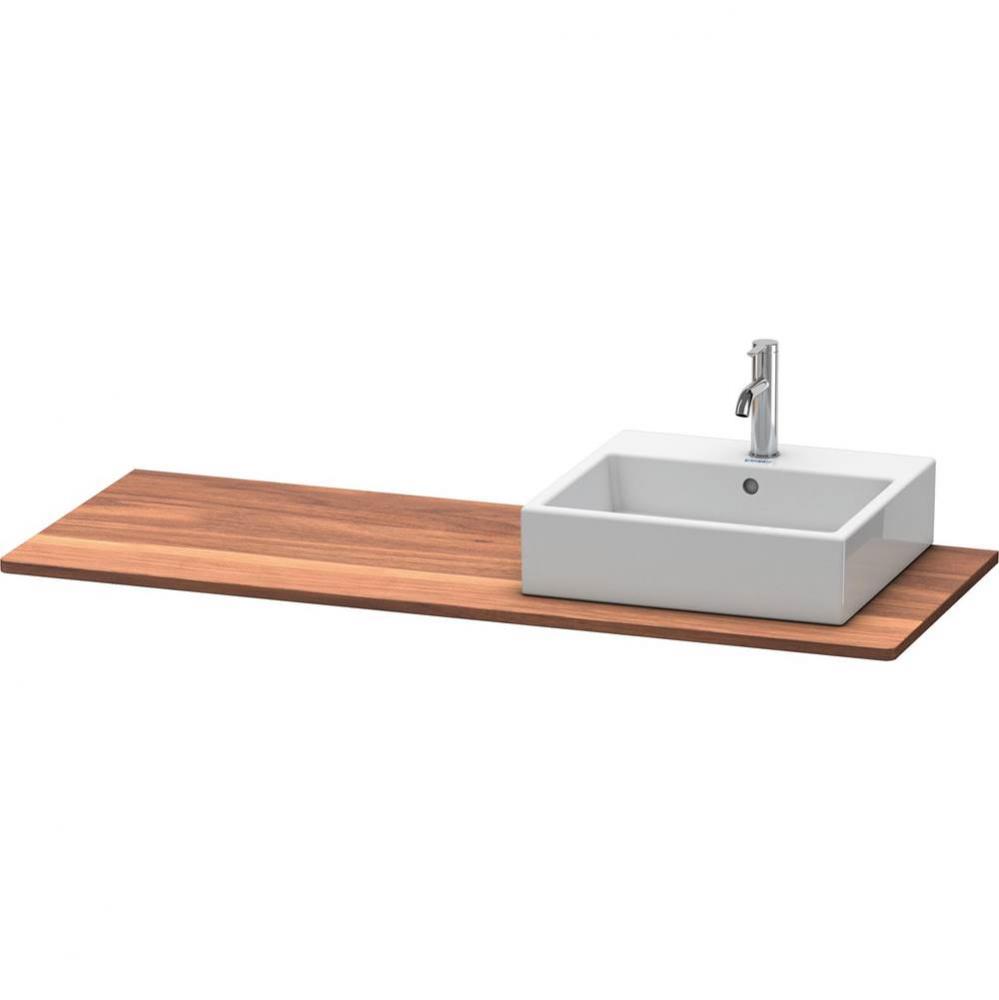 Duravit XSquare Console with One Sink Cut-Out American Walnut