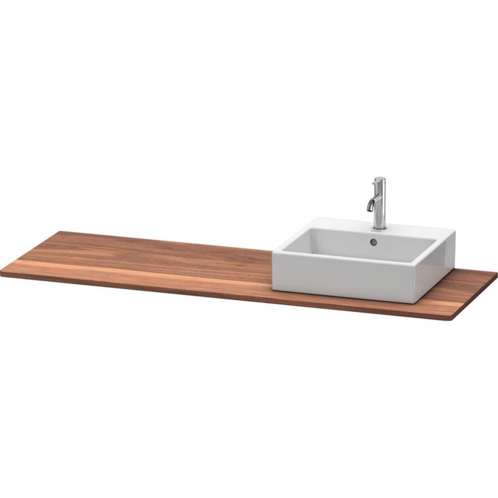 Duravit XSquare Console with One Sink Cut-Out American Walnut