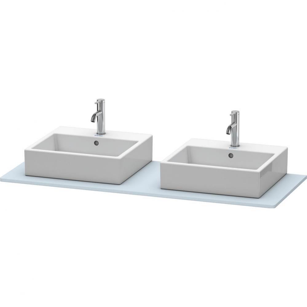 Duravit XSquare Console with Two Sink Cut-Outs Light Blue