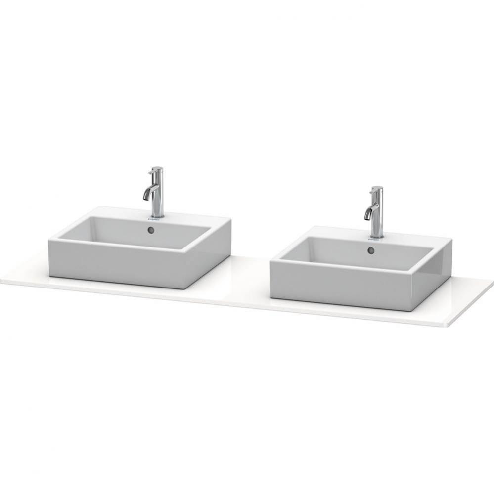 Duravit XSquare Console with Two Sink Cut-Outs White