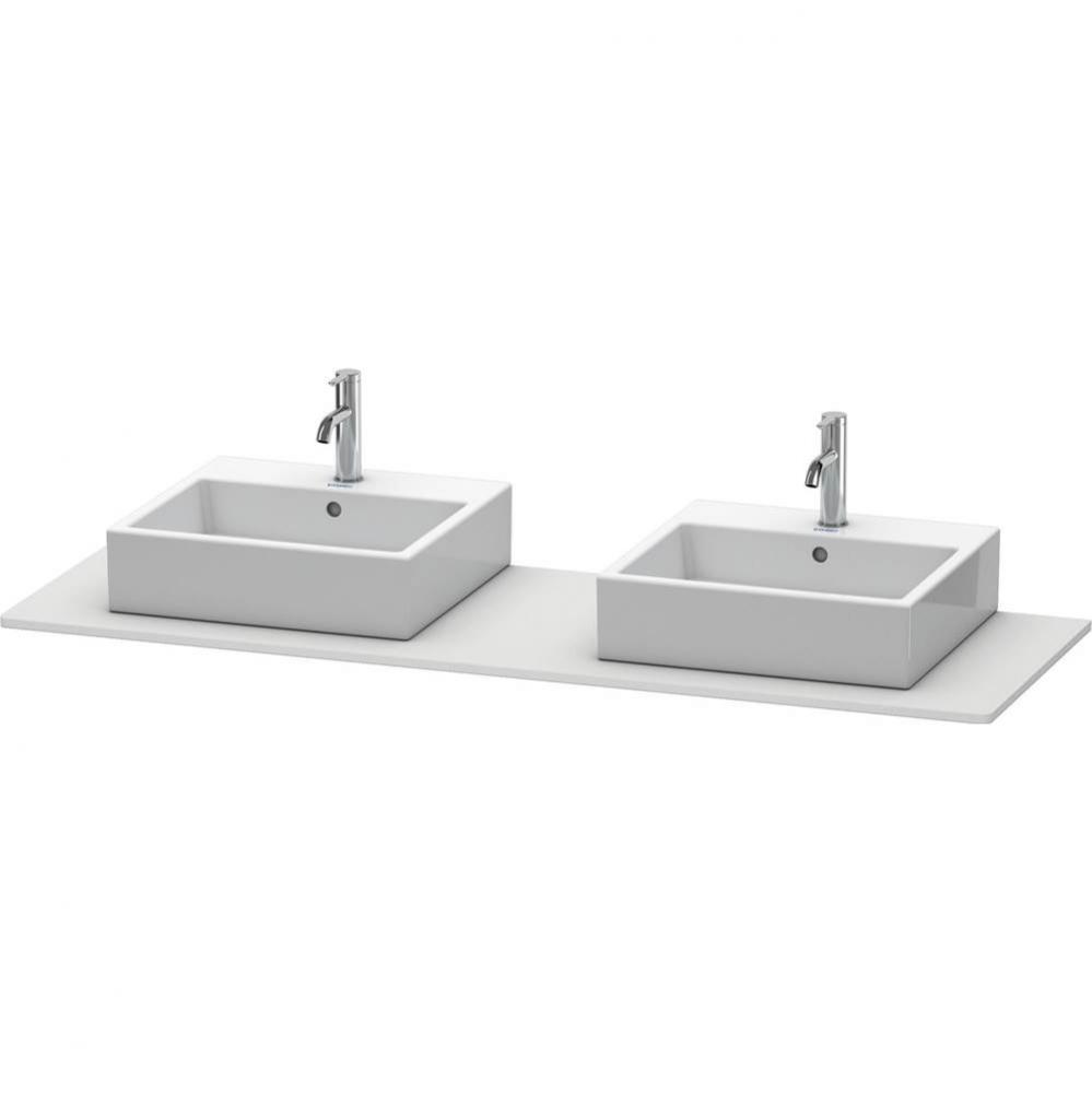 Duravit XSquare Console with Two Sink Cut-Outs White