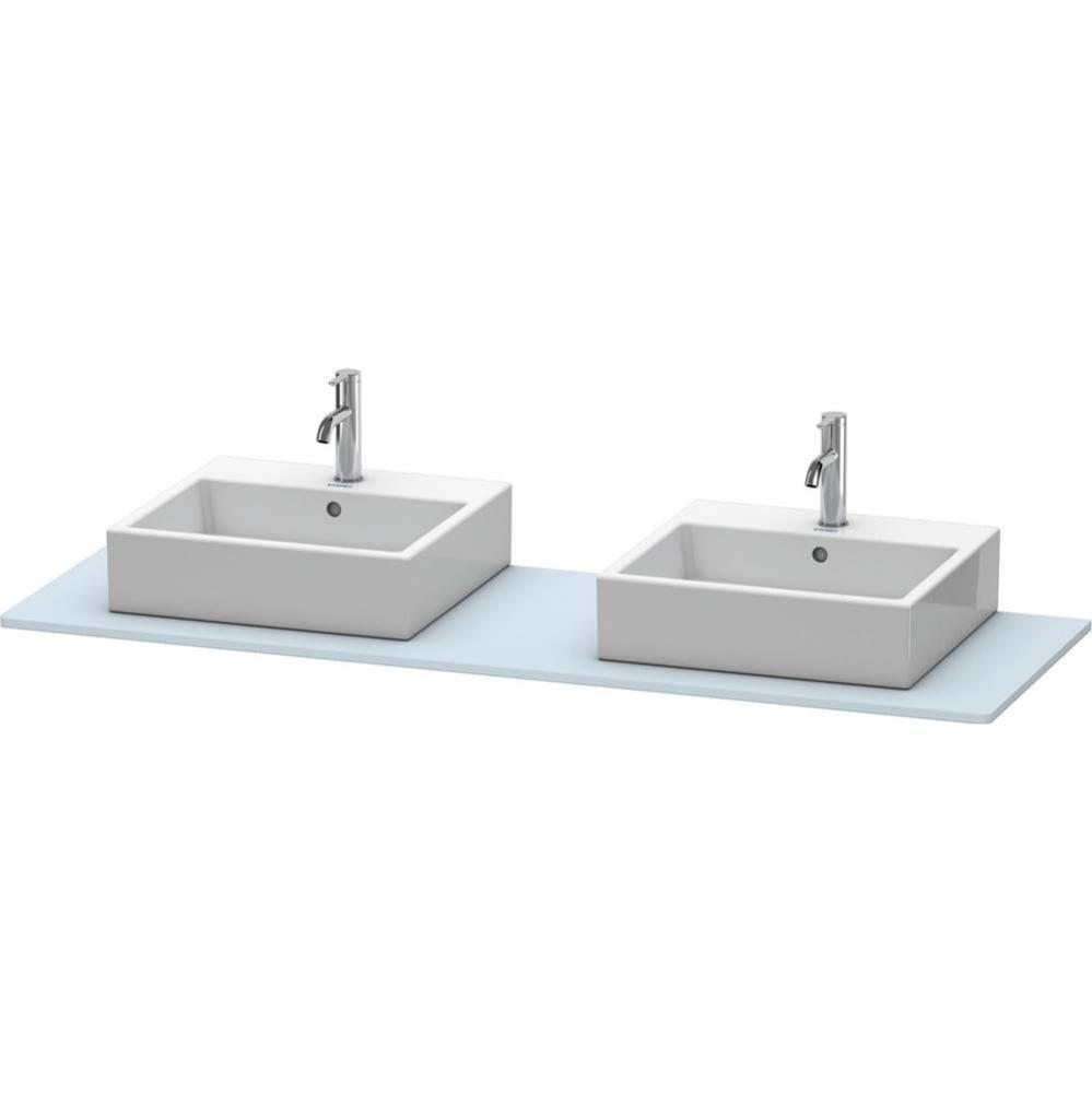 Duravit XSquare Console with Two Sink Cut-Outs Light Blue