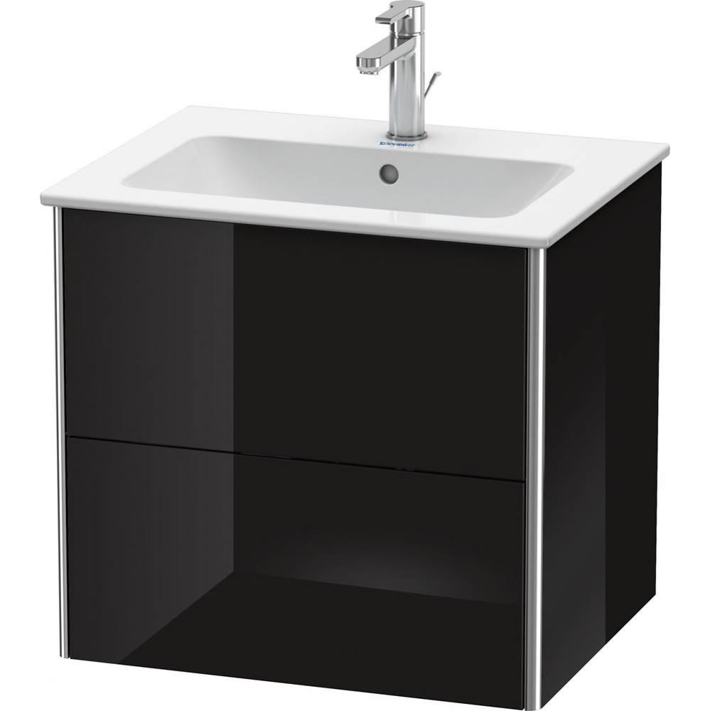 Duravit XSquare Two Drawer Wall-Mount Vanity Unit Black