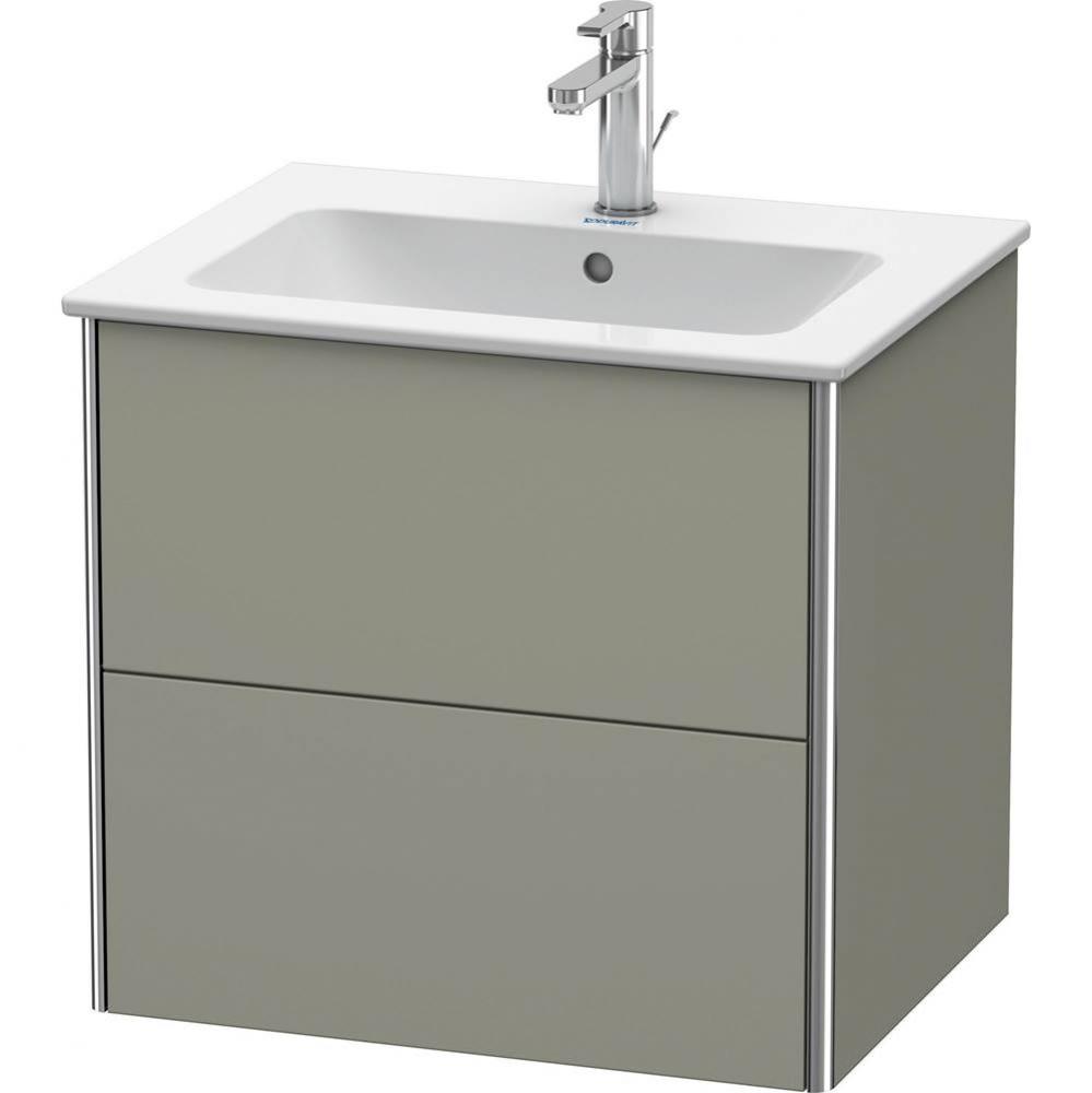 Duravit XSquare Two Drawer Wall-Mount Vanity Unit Stone Gray