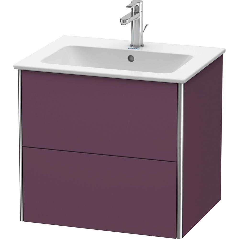 Duravit XSquare Two Drawer Wall-Mount Vanity Unit Aubergine