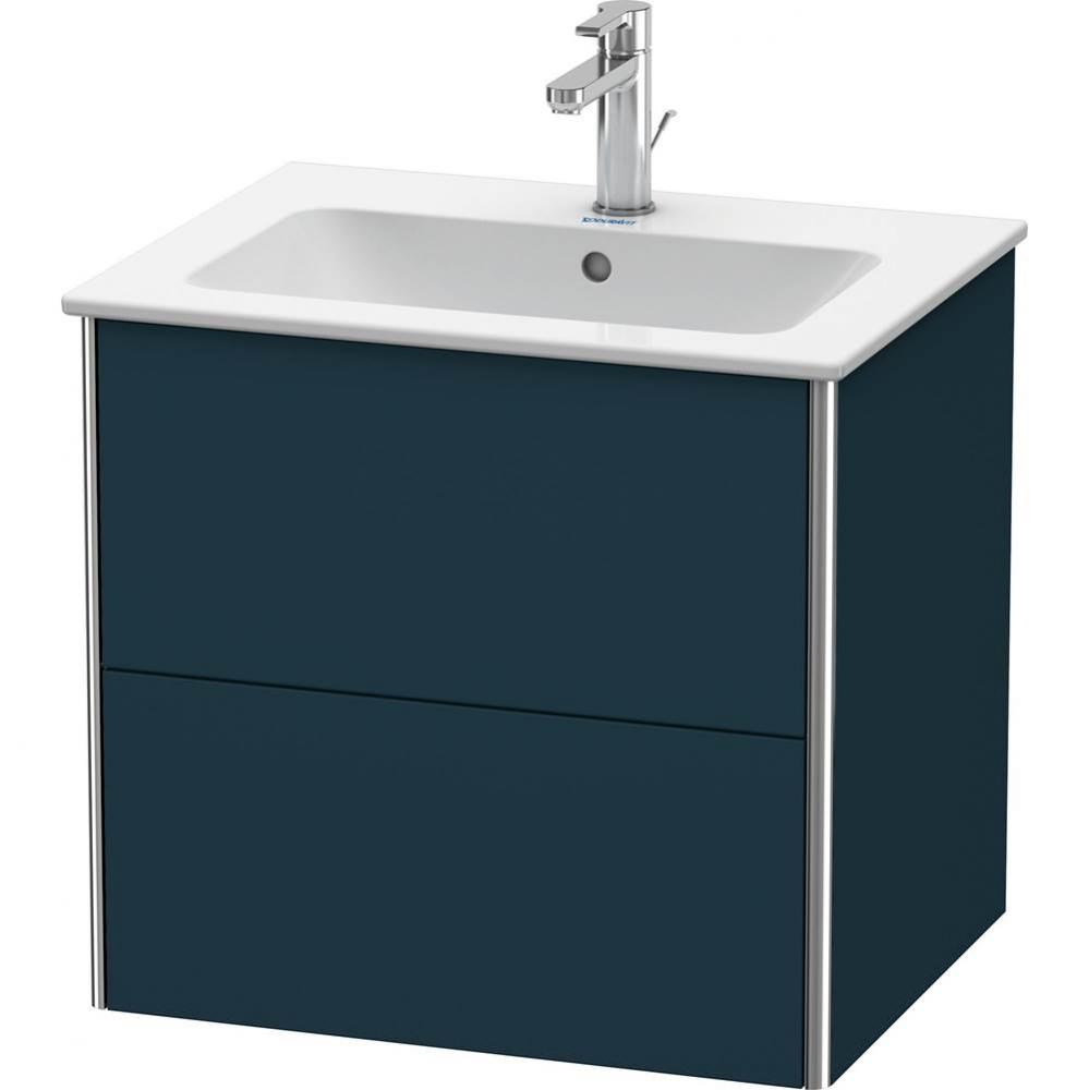 Duravit XSquare Two Drawer Wall-Mount Vanity Unit Midnight Blue