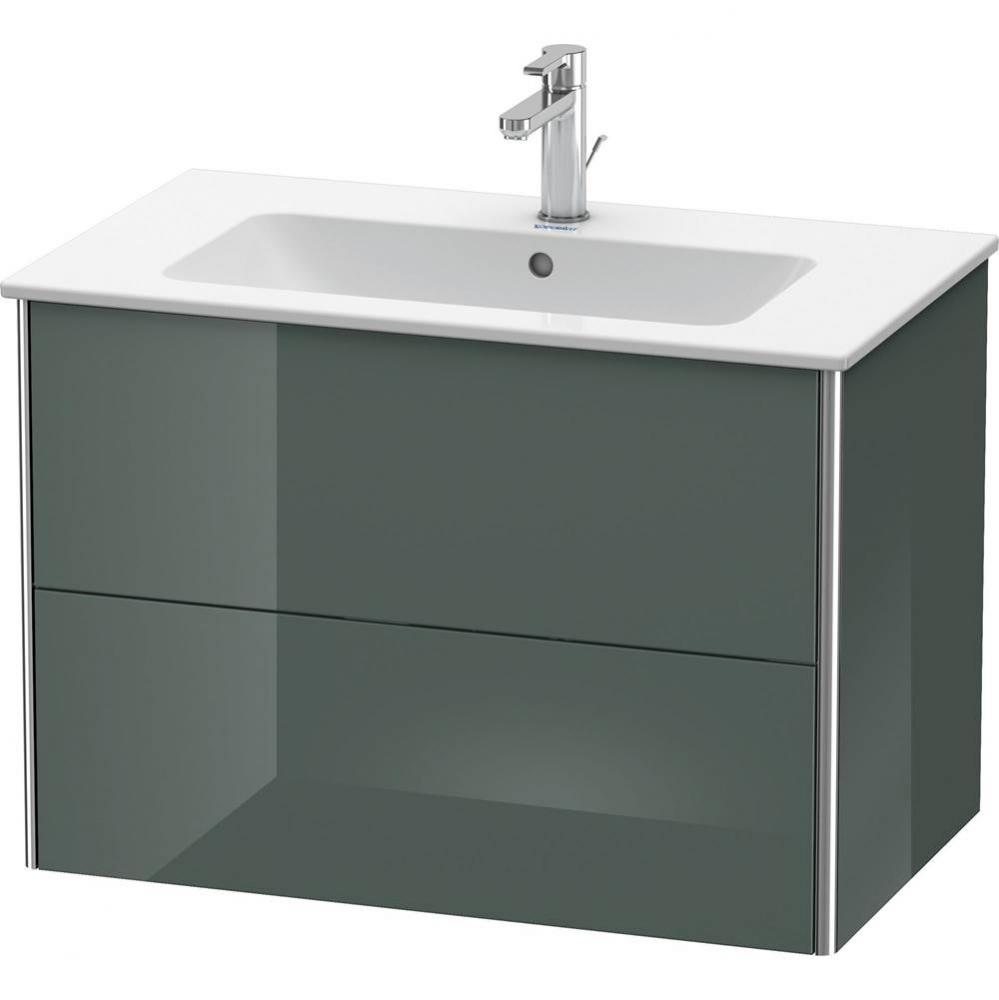 Duravit XSquare Two Drawer Wall-Mount Vanity Unit Dolomite Gray