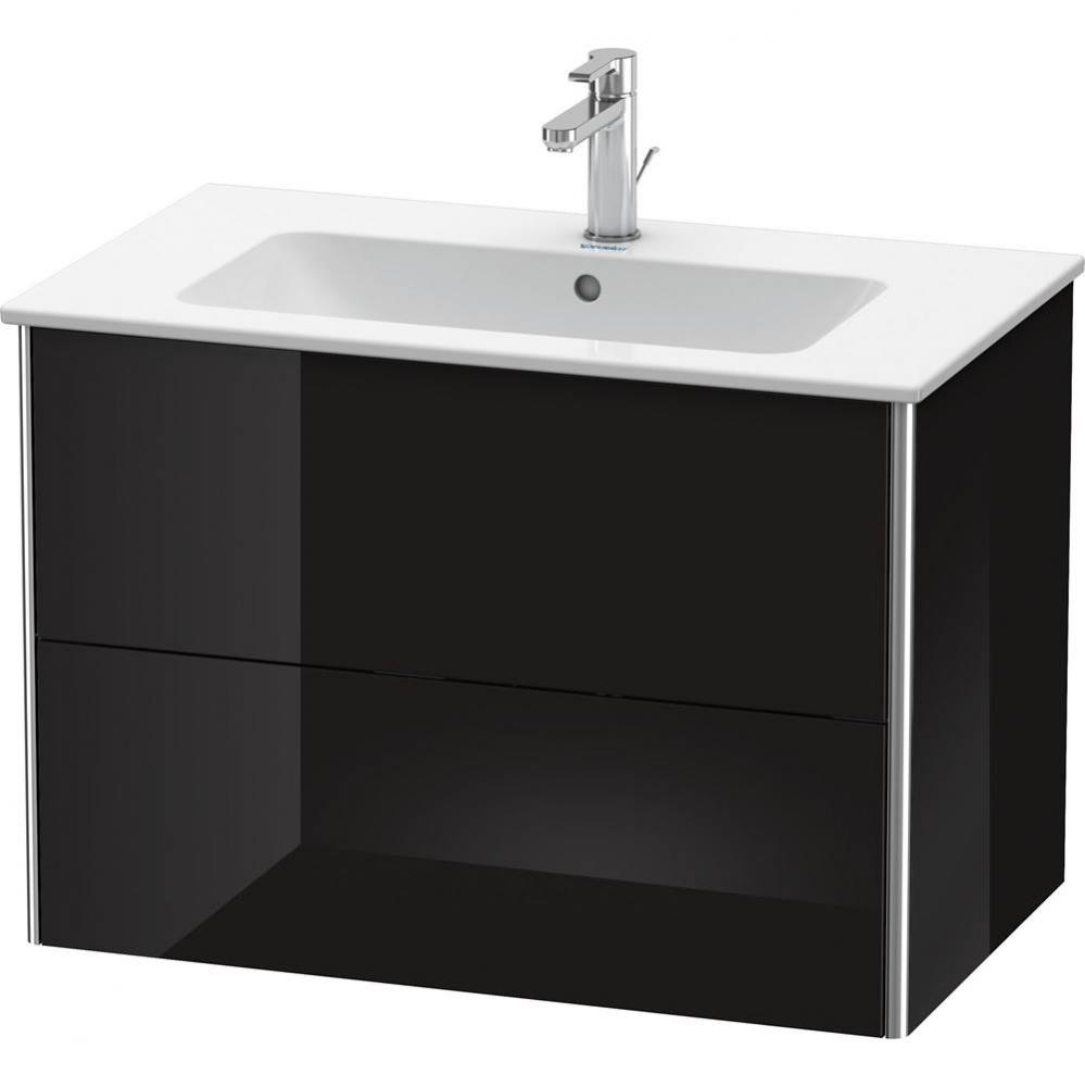 Duravit XSquare Two Drawer Wall-Mount Vanity Unit Black