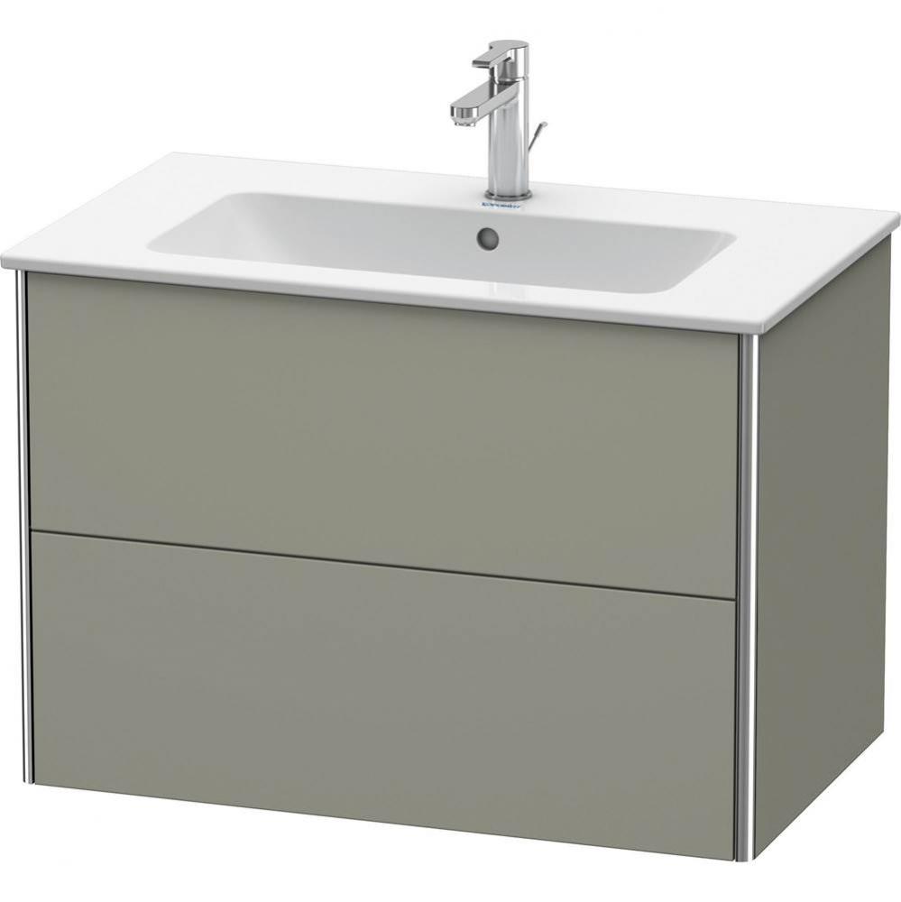 Duravit XSquare Two Drawer Wall-Mount Vanity Unit Stone Gray