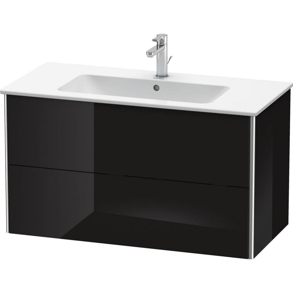 Duravit XSquare Two Drawer Wall-Mount Vanity Unit Black